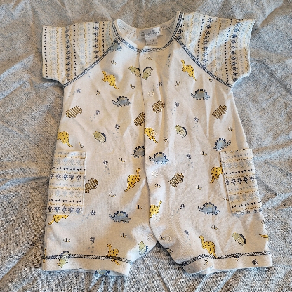 Kissy Kissy 0-3 month boys Dino romper